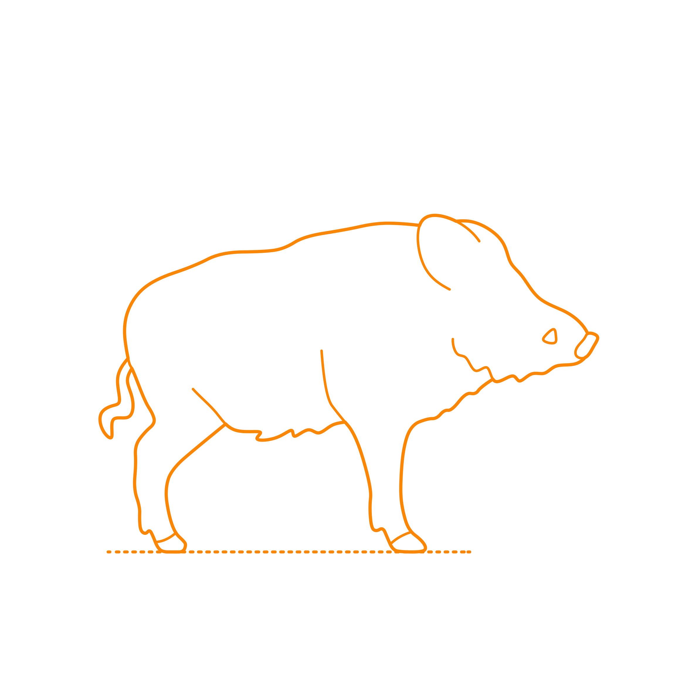 Animals Pigs Wild Boar Line Art Illustration Svg Free Vectors
